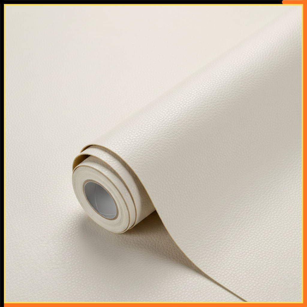 Adesivo Reparo Couro Branco 50cm x 150cm Autoadesivo para Sofá Resistente — imagem 2 de 2