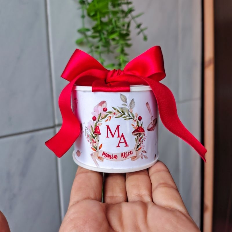 Kit mini tubolatas personalizadas 5x6 bosque encantado - chá de bebê, lembrancinhas maternidade, aniversário