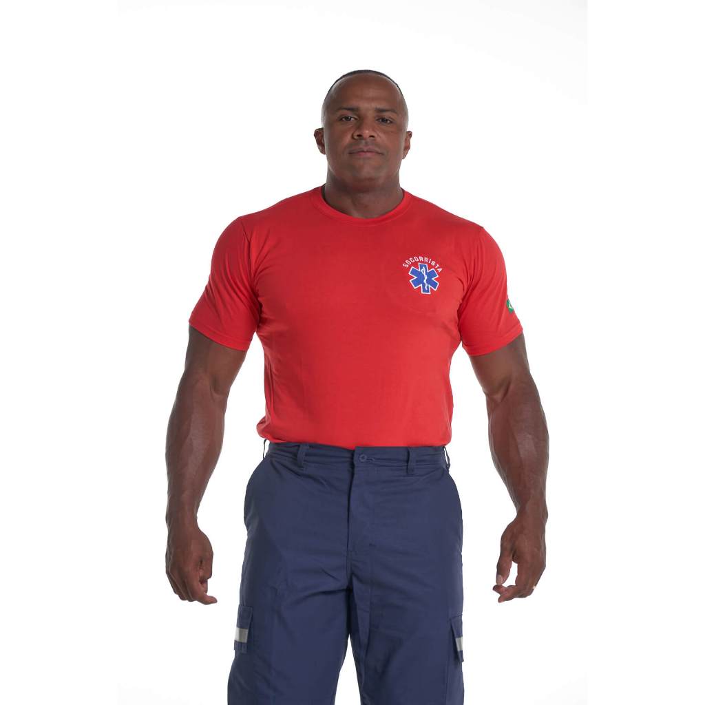 Camiseta Socorrista Cruz da Vida – Vermelha