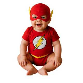 BODY Bebê Temático Do Flash Body + Touca Mesversario Fantasia Promoção em Oferta na Shopee