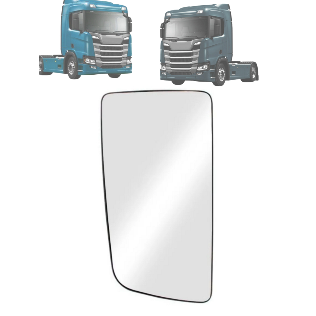 Lente Retrovisor Vidro Maior para Scania 2019 20 a 2023 P G R S com Desembaçador
