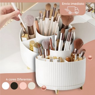 Organizador de Mesa Giratório Para Maquiagem Multiuso para Cosméticos Sala Escritório Coz…