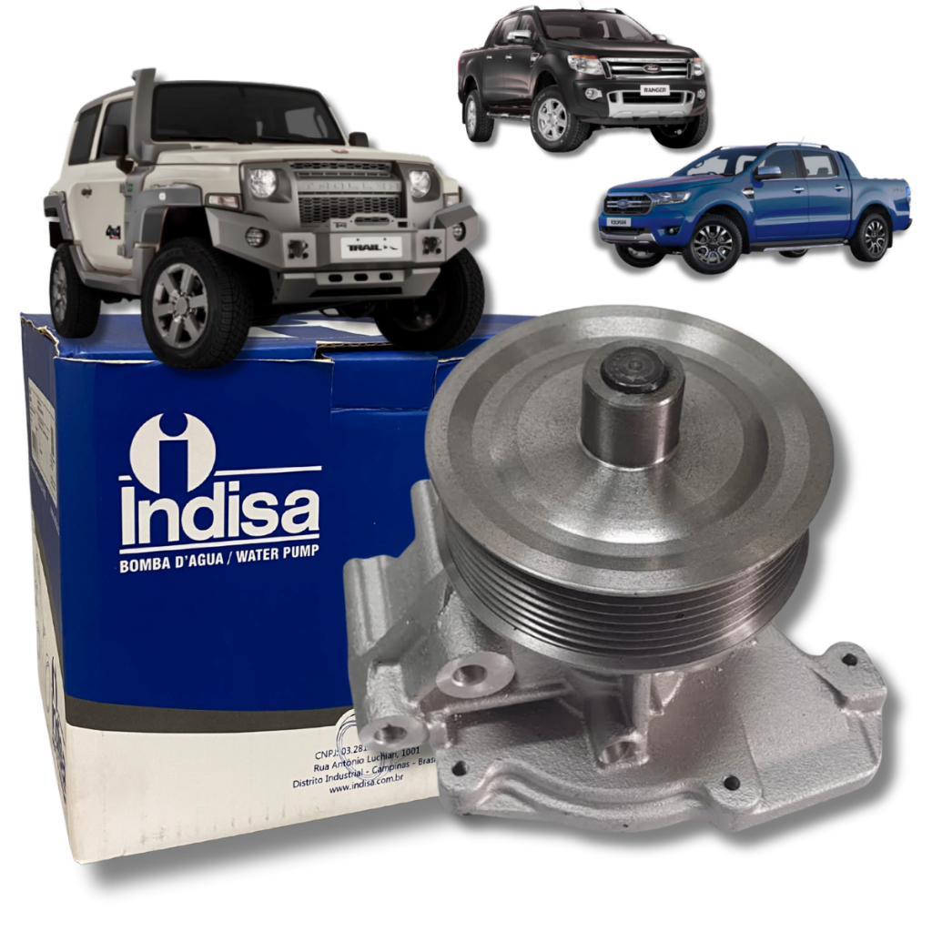 Bomba d`água Original Indisa para veículos Ford: Ranger e Troller T4 produto novo com qualidade e durabilidade