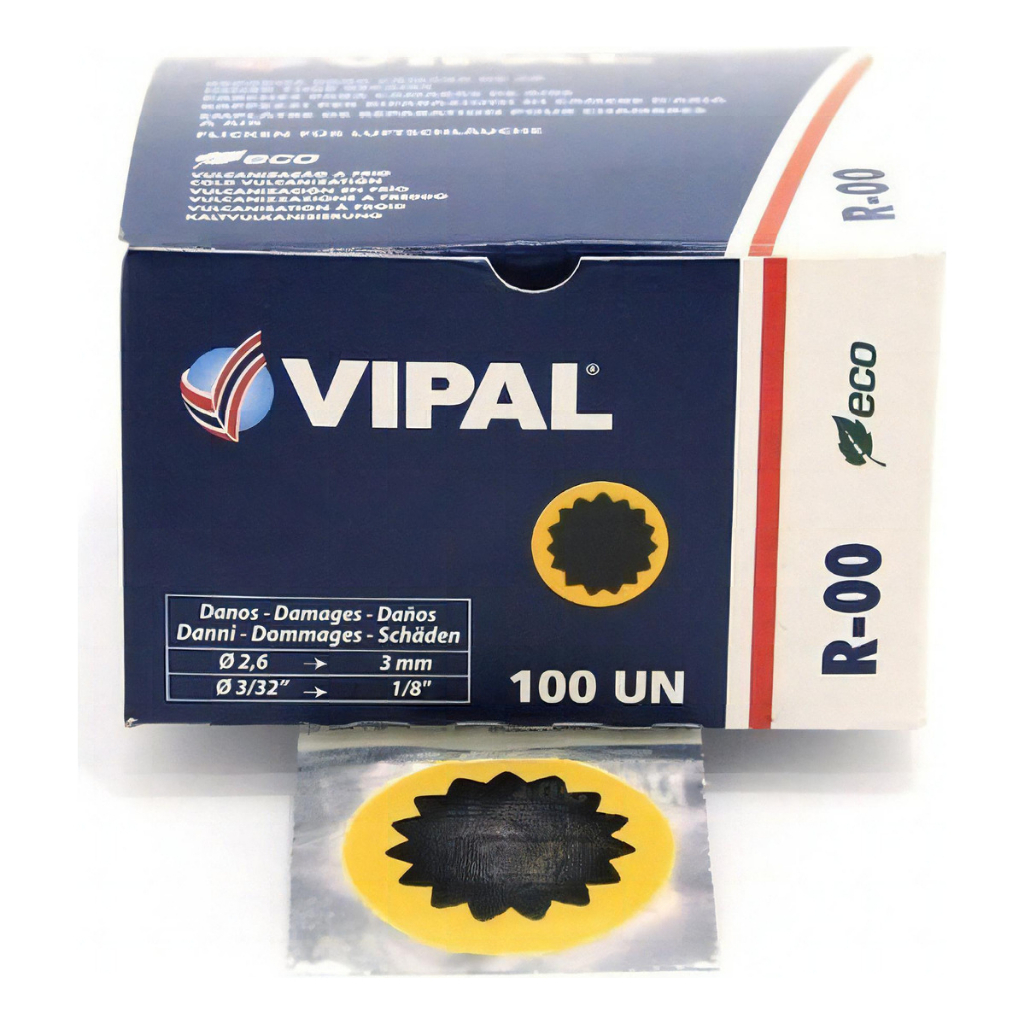 CAIXA REMENDO VIPAL 30MM R-00 ESTRELA 100 UNIDADES CÂMARA DE AR BIKE MOTO BORRACHARIA em Oferta na Shopee