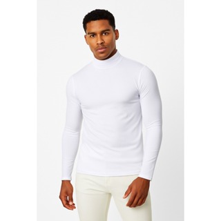 Camisa Segunda Pele Masculina UV | Gola Alta | Proteção Solar | Elasticidade | Fitness Casual | Manga Longa em Oferta na Shopee