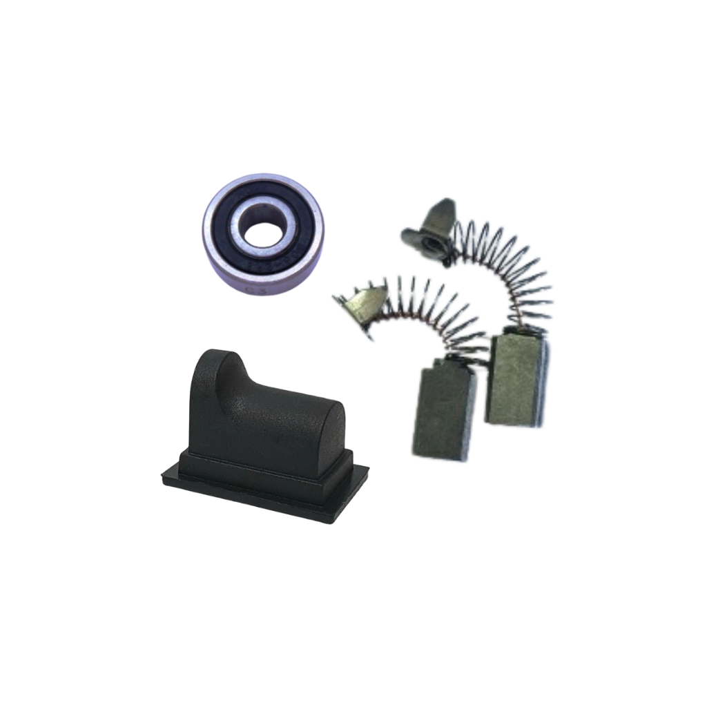 Kit 4100H Rolamento 608 (frente induzido) + Escova Carvão + Capa Gatilho Serra Mármore Makita 4100NB