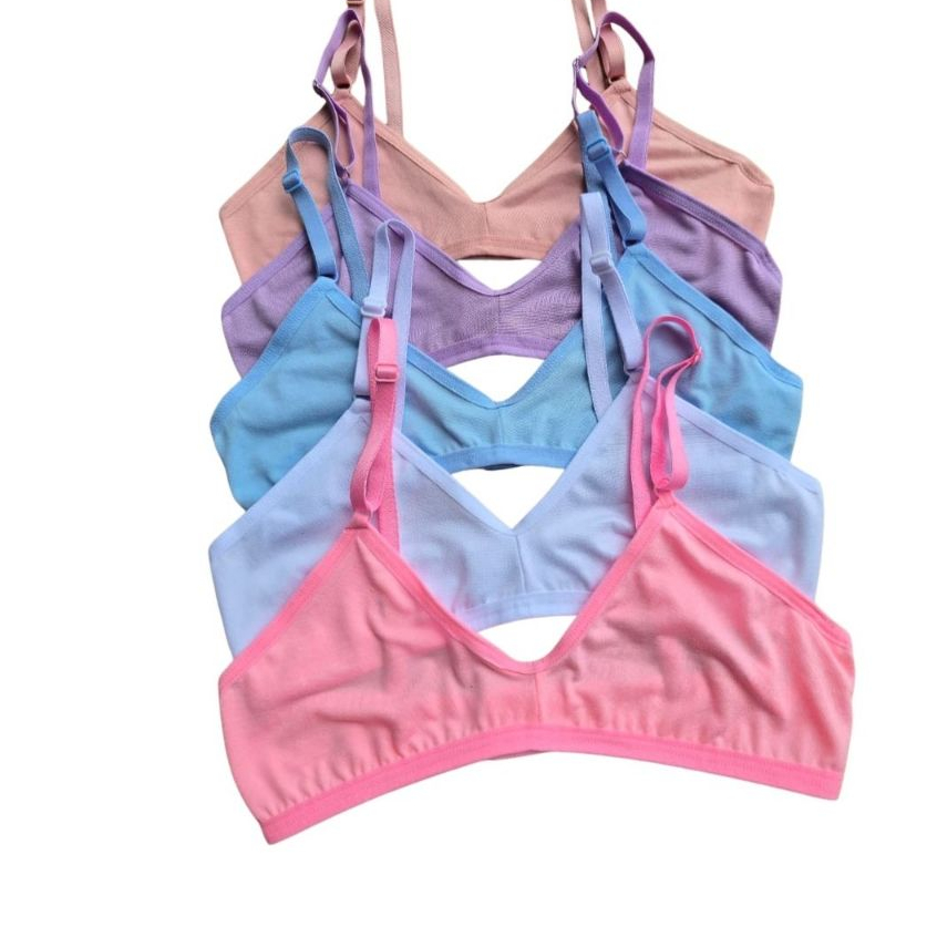 Kit Sutiã Juvenil Infatil Cotton Algodão Com Abertura Atrás em Oferta na Shopee