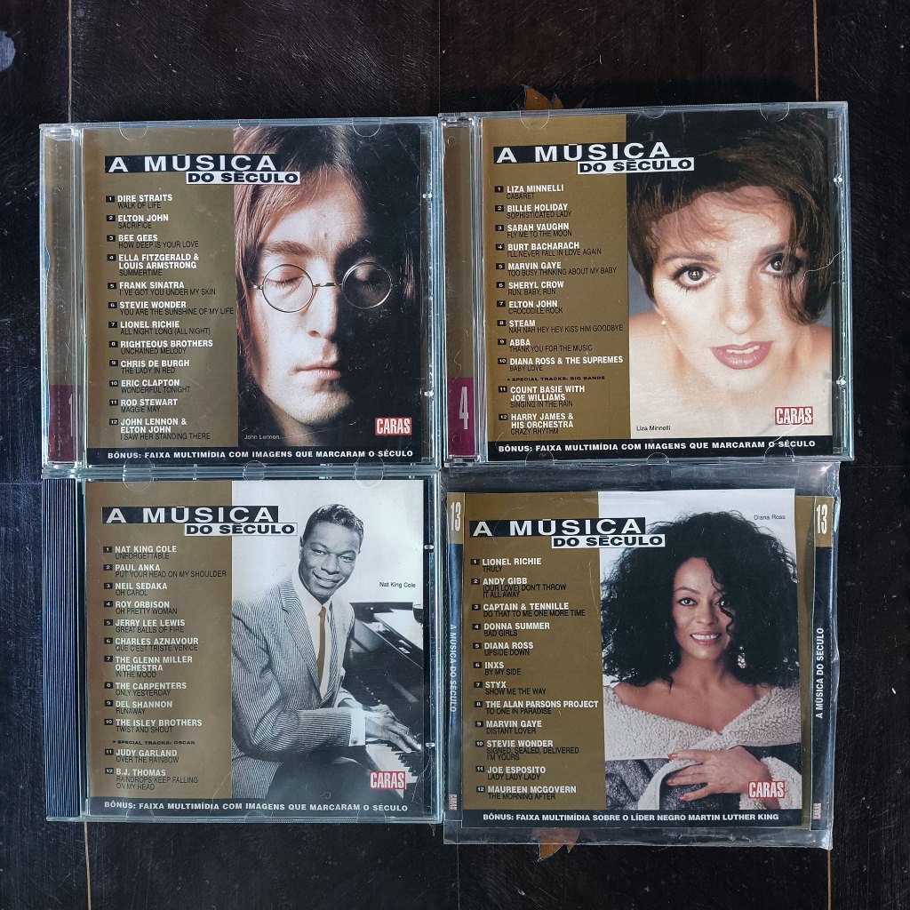 4 CDs da coleção A Música do Século (Editora Caras)