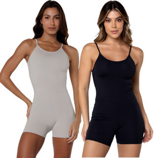 Macaquinho Fitness Poliamida Blackout Zero Transparência Modelador Academia Preto em Oferta na Shopee