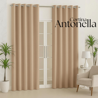 Cortina Sala Quarto 2,00 x 2,35 Com Ilhós Elegante Grande Oferta Preço Baixo Decoração em Oferta na Shopee