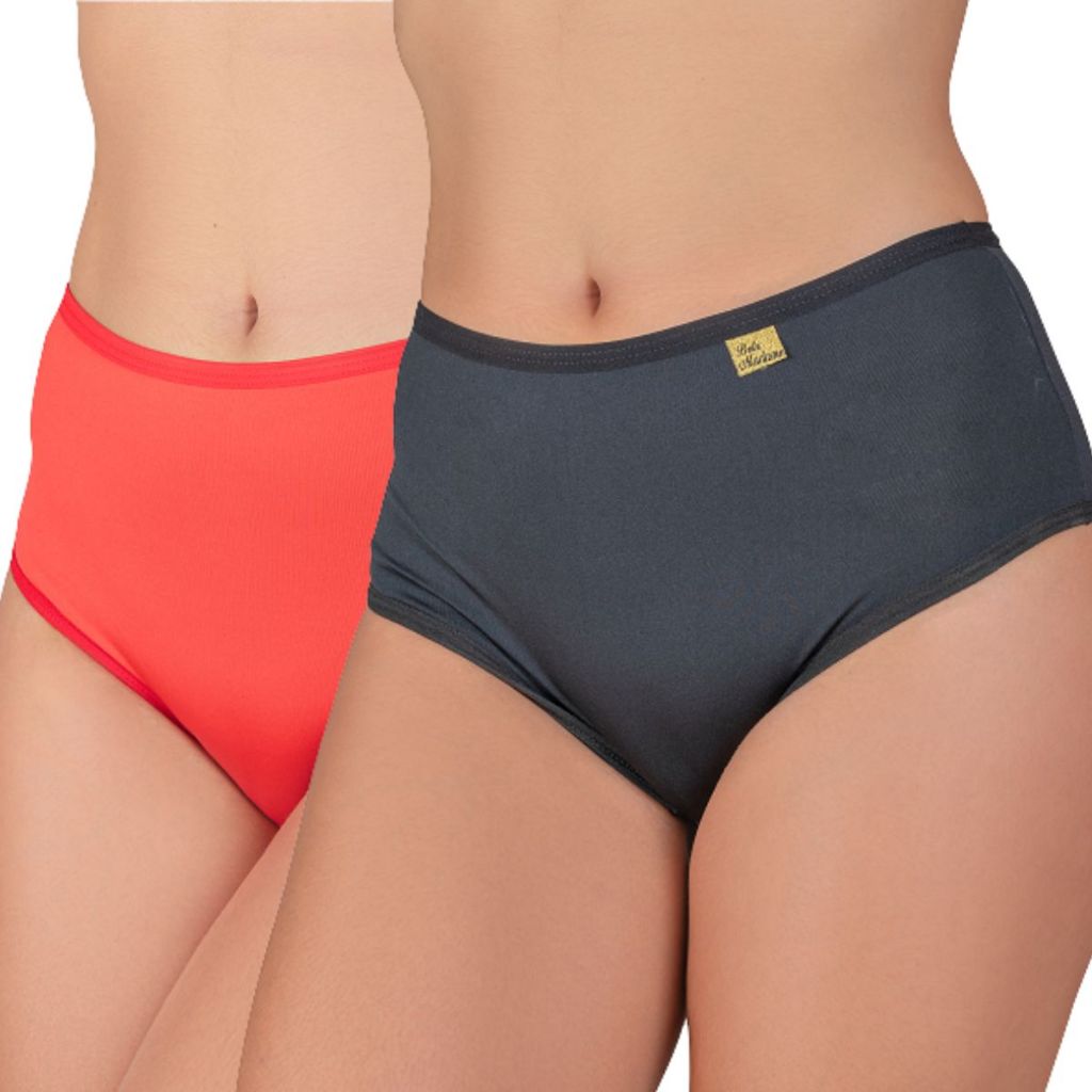 Kit 2 Calçolas Feminina Cintura Alta Moda Íntima Confortável Sem Estampa Lisa Lingerie Casual
