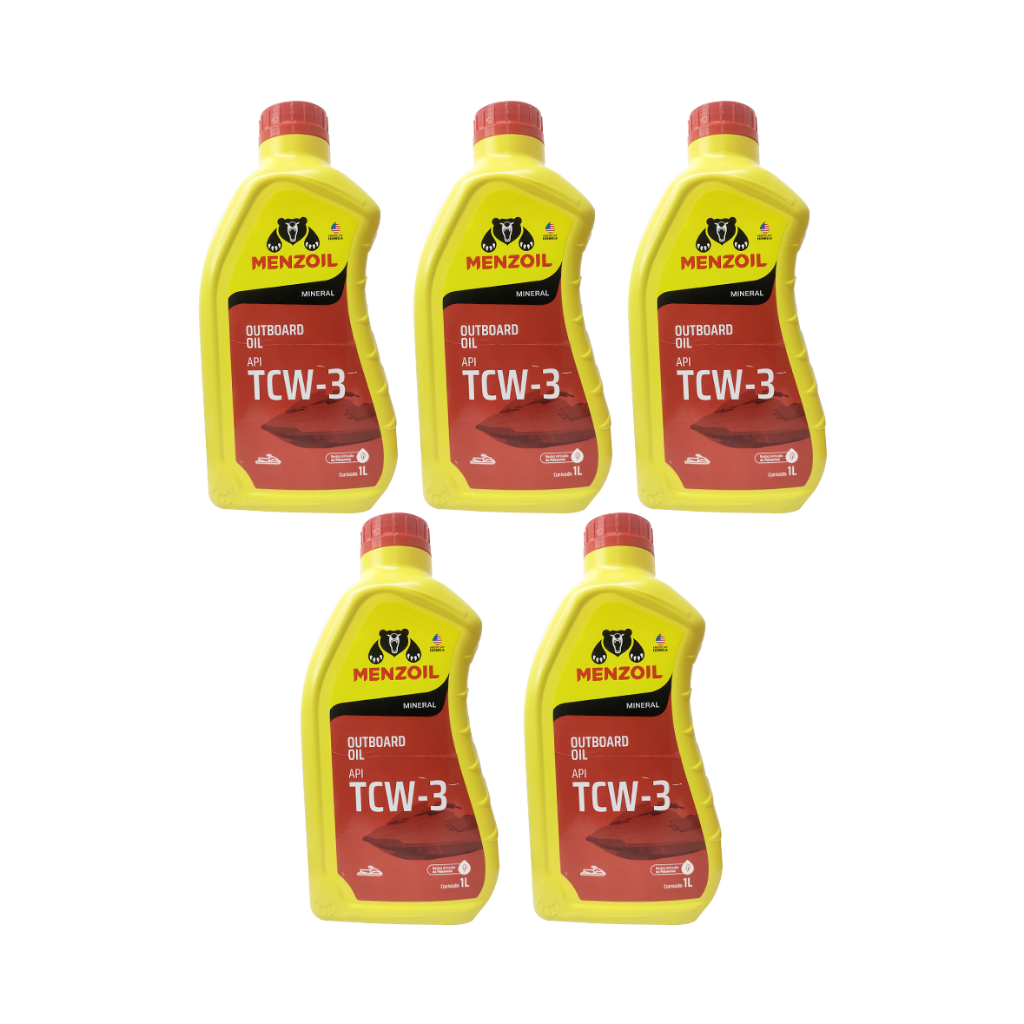 Óleo Premium TCW3 Menzoil 2T Todos Motores de Popa Kit C/5 em Oferta na Shopee