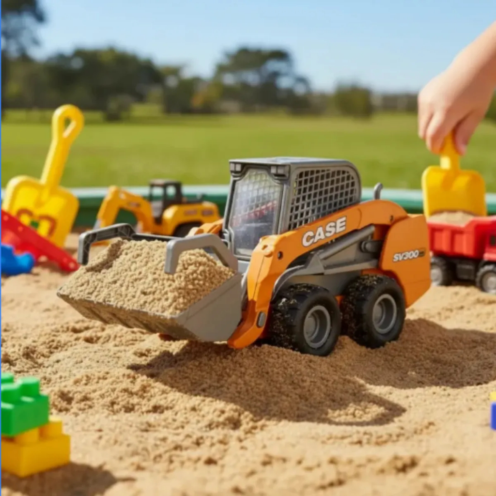 Brinquedo Caminhão Mini Carregadeira Case SV300 Construção Usual Briquedos