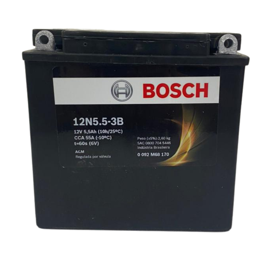Bateria Moto Bosch 12N553B 5,5ah Xtz 125 Ybr 125 em Oferta na Shopee