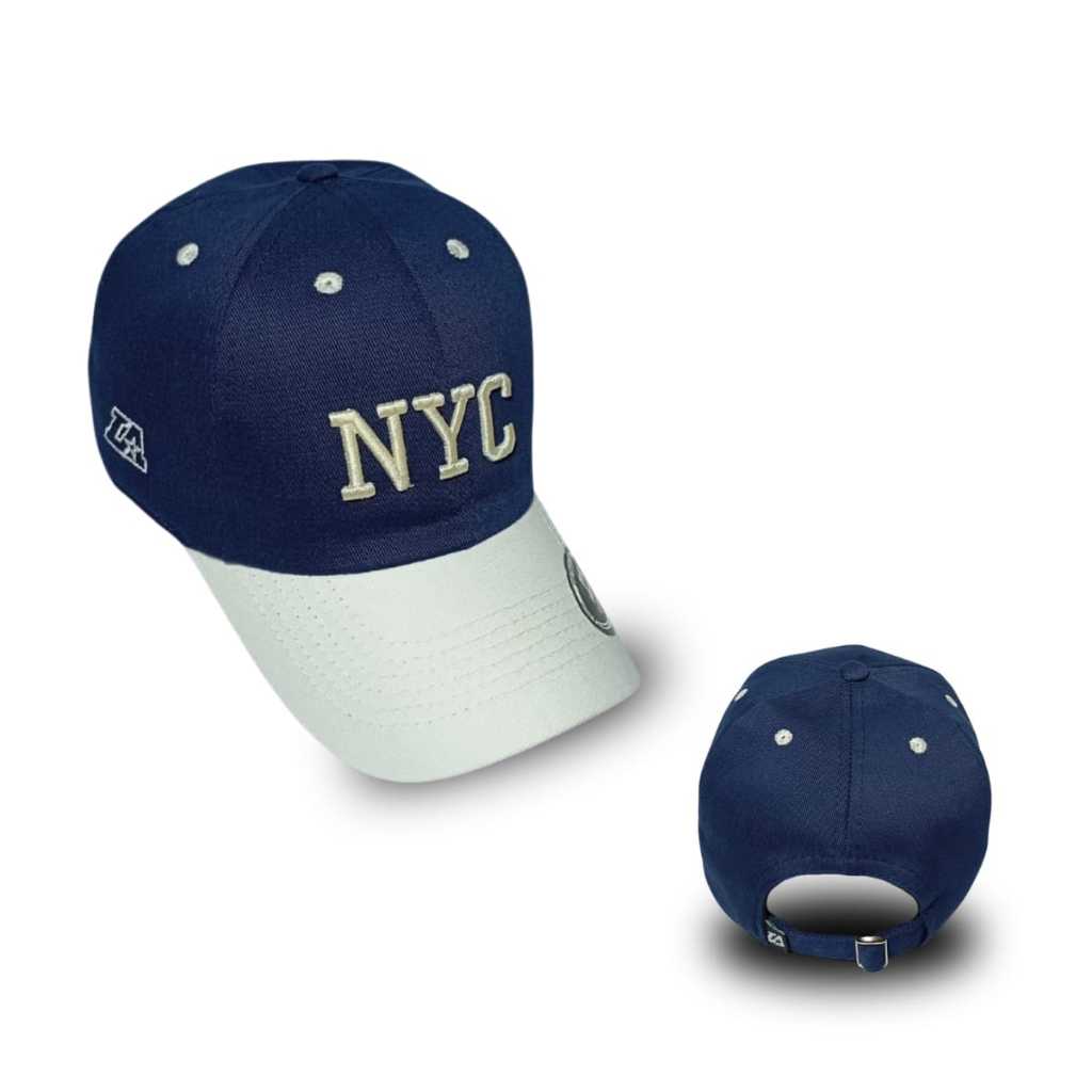 Boné Layners Aba Curva Modelo Dad Hat NYC Bordado Azul Marinho Original Unissex Ajustável
