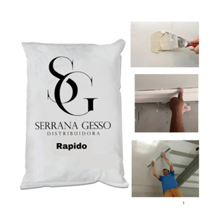 Gesso em Pó Secagem Rápida 6kg - SERRANA GESSO em Oferta na Shopee