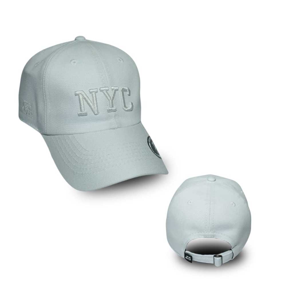 Boné Layners Aba Curva Modelo Dad Hat NYC Bordado Branco Original Unissex Ajustável