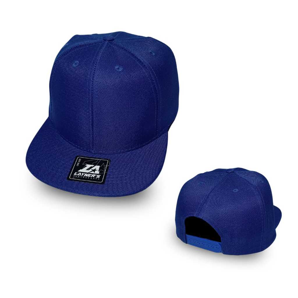 Boné Layners Aba Reta Liso 6 Gomos Azul Royal Original Unissex Ajustável