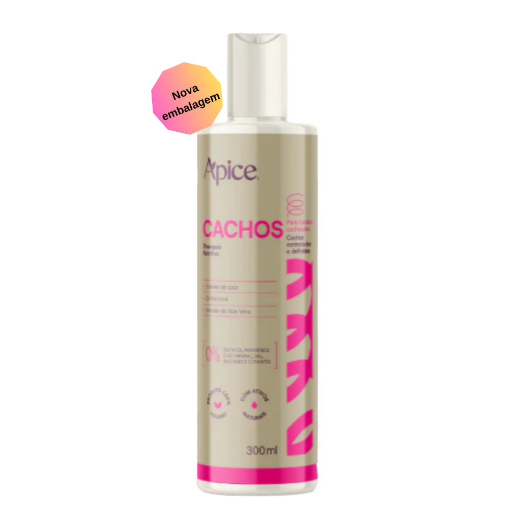 Shampoo Cachos Apice 300ml Hidratação Nutrição