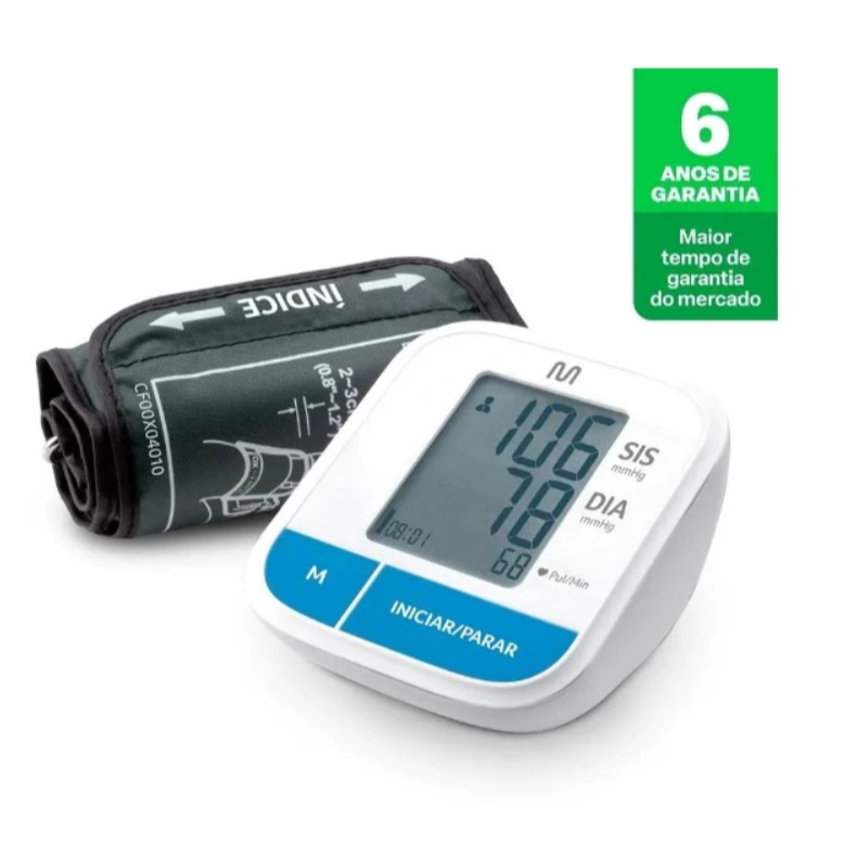Monitor de Pressão arterial digital de braço silencioso - HC206 - MULTILASER