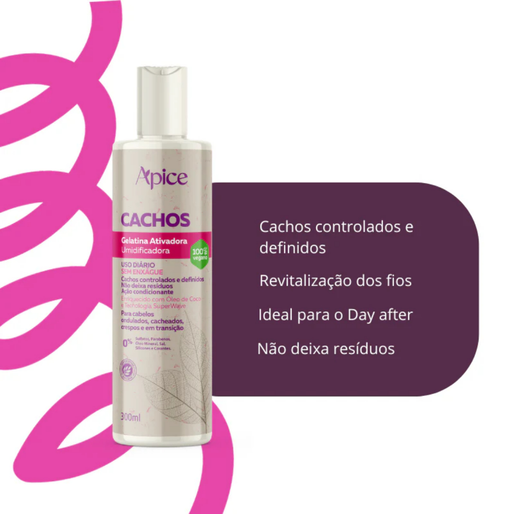 Gelatina Ativadora e Umidificadora Cachos Apice 300ml · foto 2