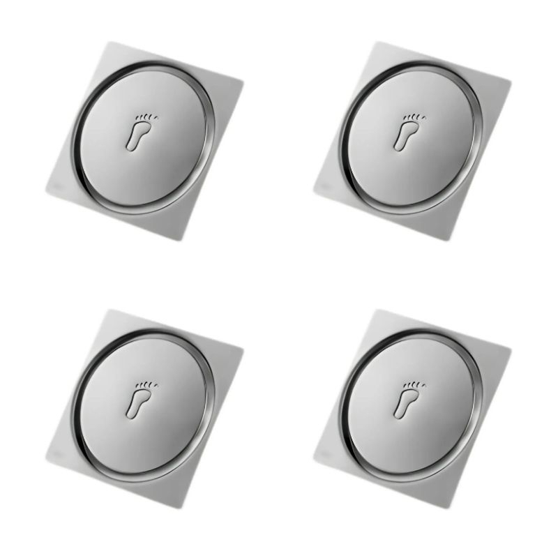 Ralo Click 15x15 04 Unidades Ralo Click Cromado Inox 15x15 Para Banheiro