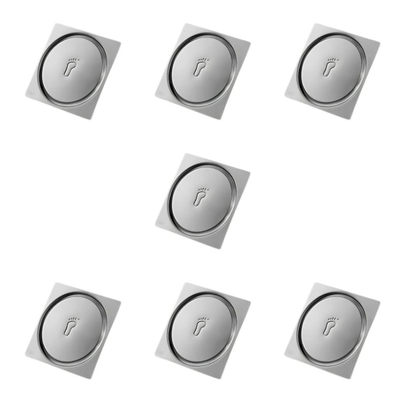Ralo Click 10x10 7 Peças Ralo Click Para Banheiro Inox Cromado 10x10