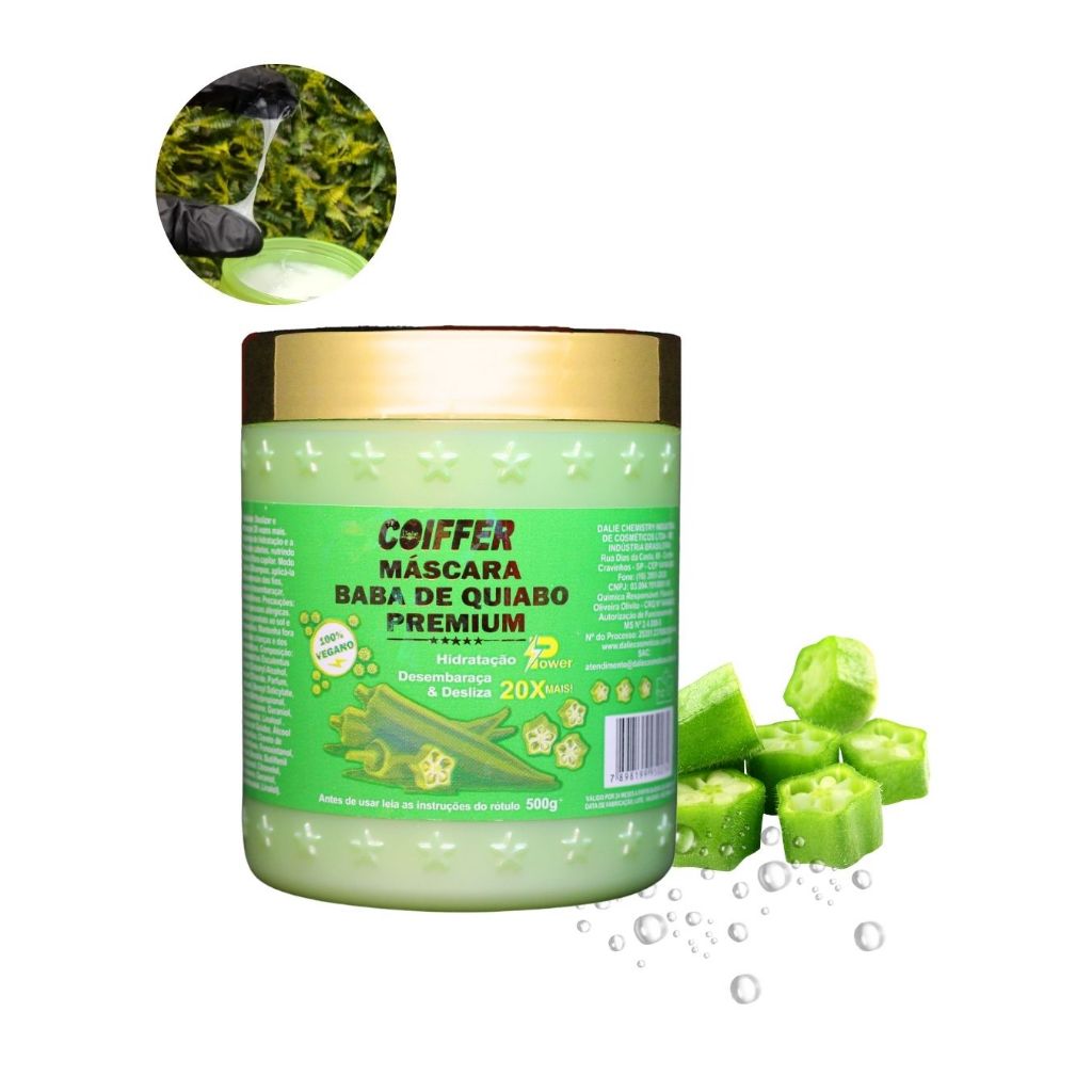 Mascara Cronograma Capilar Coiffer Baba De Quiabo 500g