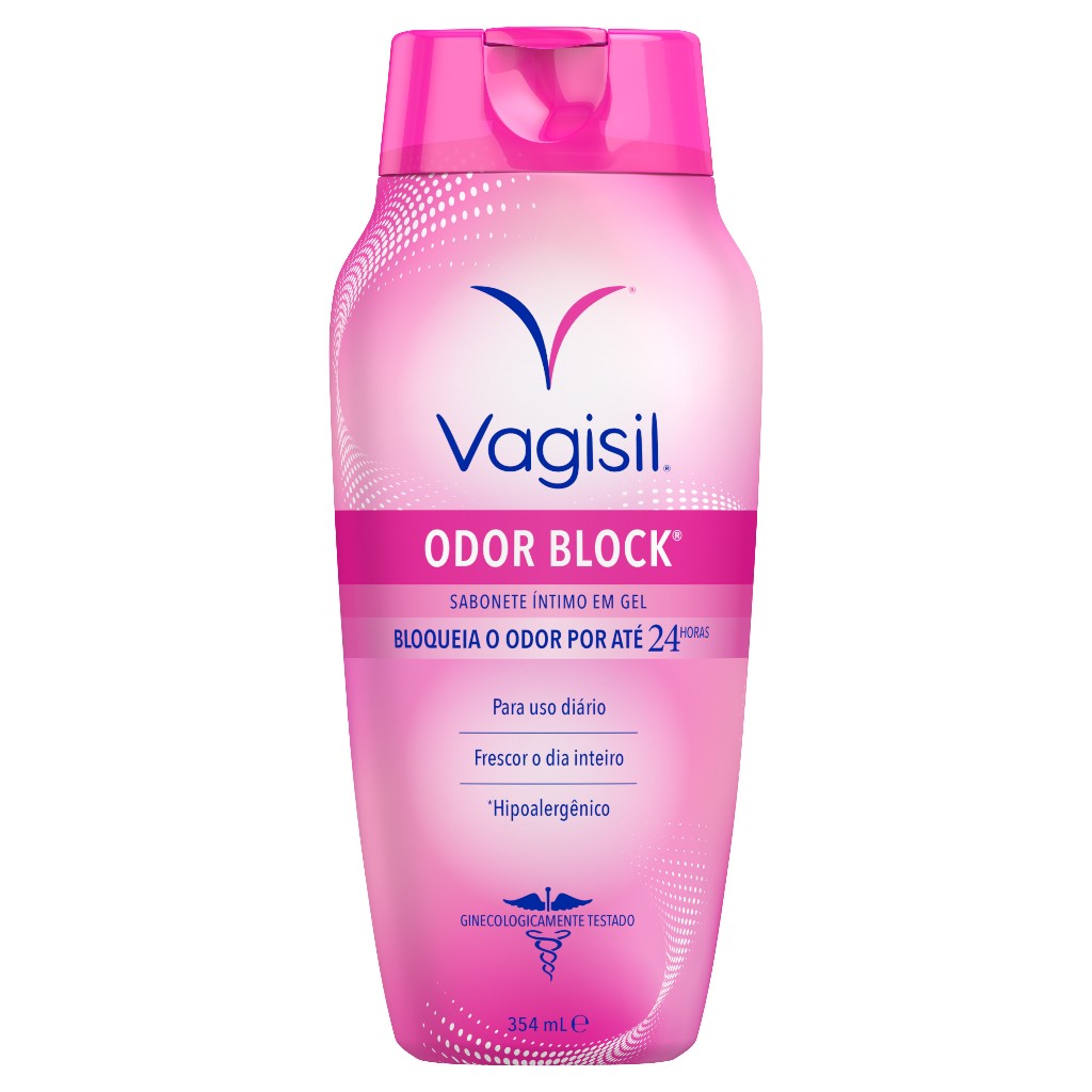 Sabonete Líquido Íntimo Feminino Vagisil Odor Block 354ml em Oferta na Shopee