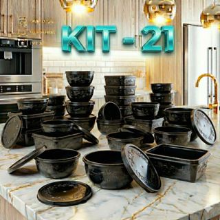 KIT 21 POTES VARIADOS PARA COZINHA em Oferta na Shopee
