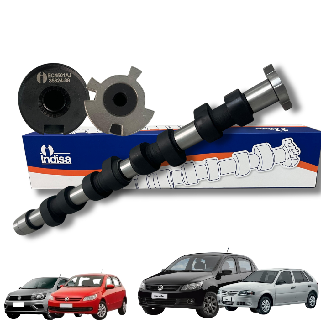 Eixo Comando válvulas Letra AJ Para veículos Volkswagen Fox Gol e Voyage Motores 1.0 - Original Indisa Produto novo em Oferta na Shopee