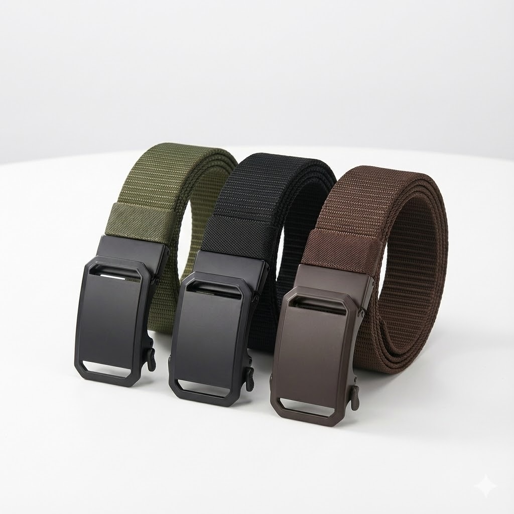 Cinto Tático de Nylon com Fivela Automática Casual Funcional Masculina para Estudantes E Uso Diário em Oferta na Shopee