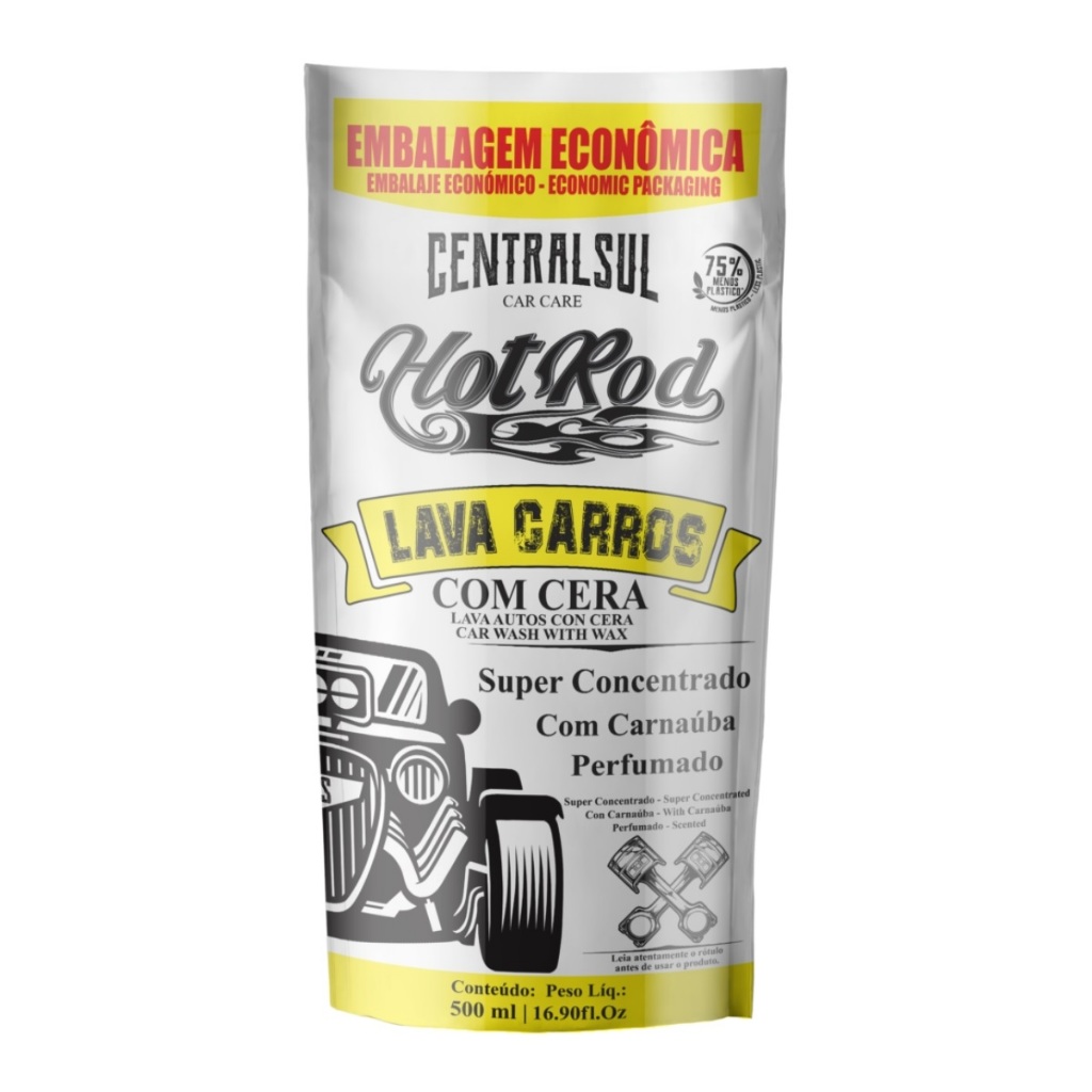 LAVA CARROS COM CERA HOT ROD CENTRALSUL 500ML — imagem 2 de 2