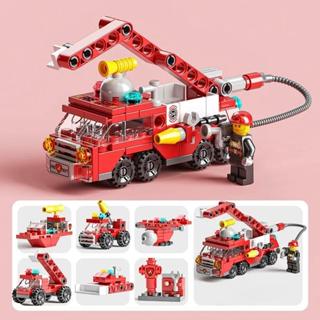 Blocos De Montar 6 em 1 Construção Bricks Bombeiros 142 Pcs em Oferta na Shopee