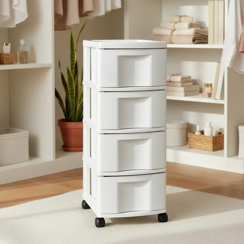 Gaveteiro Plástico Todo Branco 4 Gavetas com Rodízios – Organizador Multiuso Agraplast 600 em Oferta na Shopee