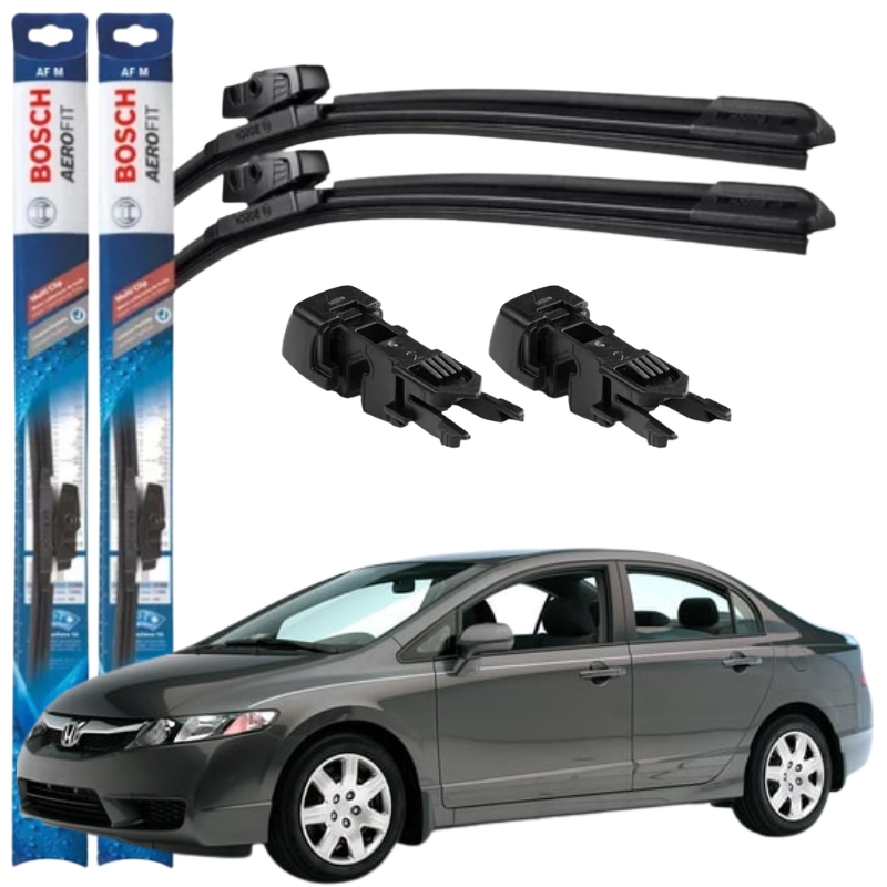 Par de Palheta New Civic 2007 2008 2009 2010 2011 Limpador Para Brisa Dianteiro Bosch
