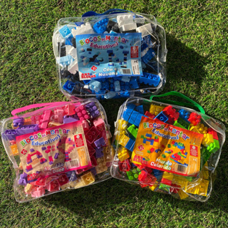 Brinquedos Bloco de Montar Com Mala Maleta 112 Peças Várias Cores Menino Menina Ótima Qualidade em Oferta na Shopee