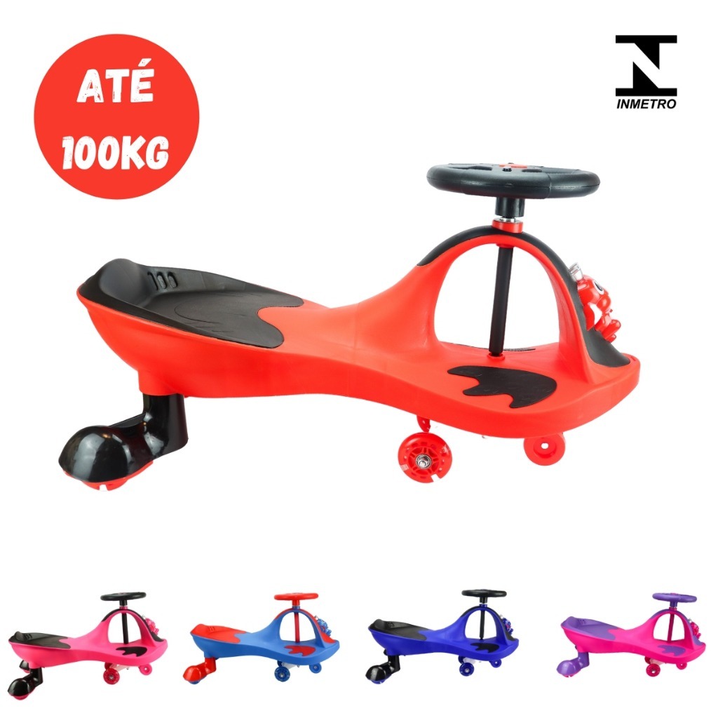 Velocipede Gira 360 Car Com Luz Ate 100 Kg Original Divertido Para Criancas - BH Brinquedos