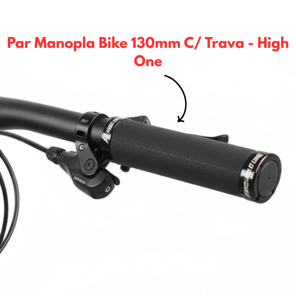 Manopla Punho Silicone Bike Ciclismo 130mm C/ Trava-High One