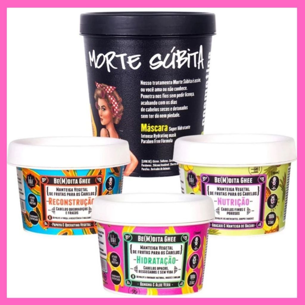 Cronograma: Máscara Morte Subita 450g + Bemdita Ghee 3x100g em Oferta na Shopee