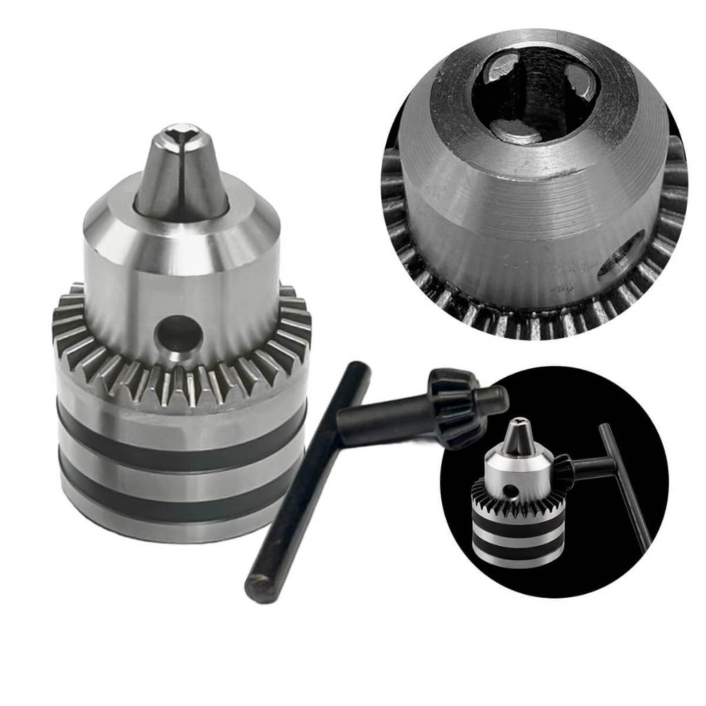 Mandril para Furadeira 1/2 Pol 13mm e Chave de ApertoMandril Com Chave Mandril 1.5-13mm Mandril Profissional Mandril
