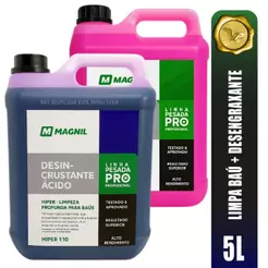 Kit Lava Rápido Para Limpeza pesada - Desengraxante Solupan + Limpa Baú/Alumínio - 5 Litros Cada