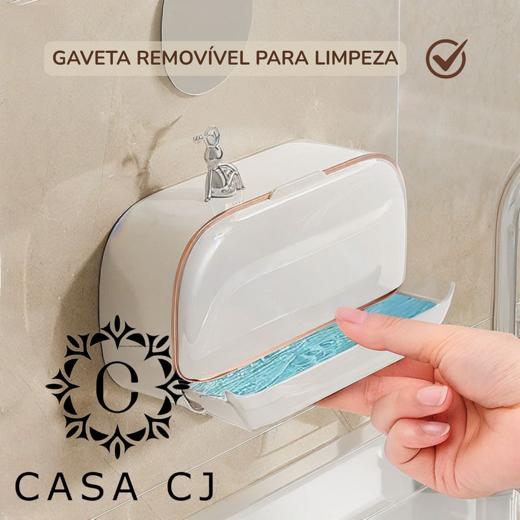 Kit Saboneteira Porta Sabão Duplo com Adesivo para Fixação Parede Banheiro Bandeja Dreno Sabão Seco