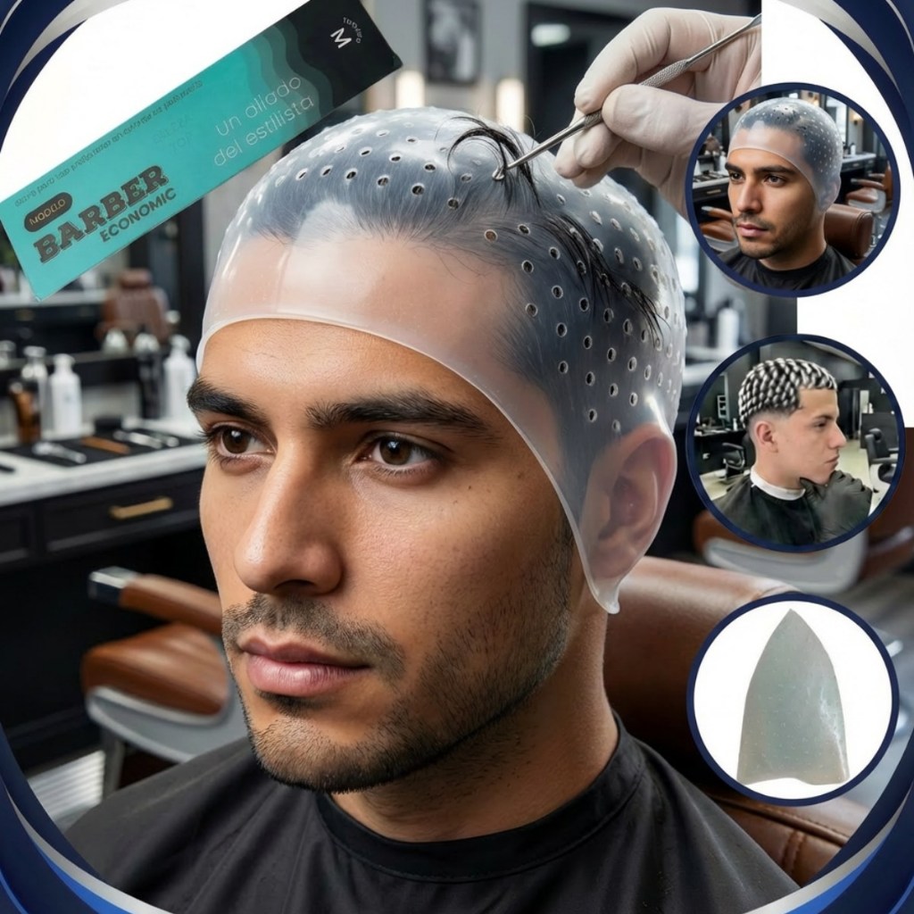 Touca Para Mechas,reflexos E Luzes Maf barber economic Transparente Salão ORIGINAL