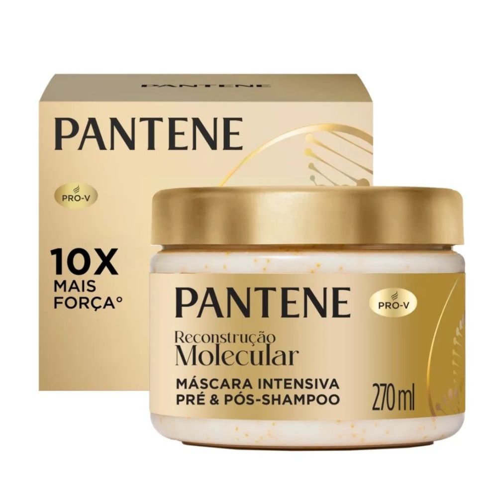 Máscara Capilar Intensiva Reconstrução Molecular Pantene 270ml em Oferta na Shopee