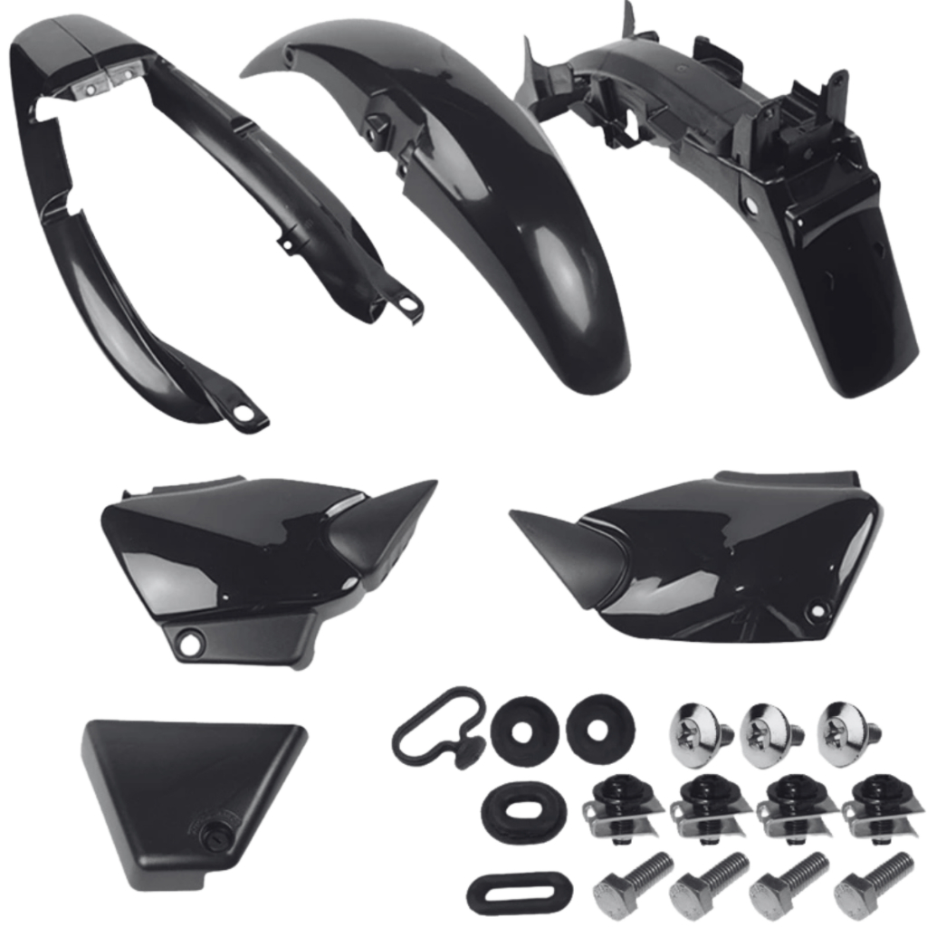 Kit Carenagem Plástico Completo CG 125 Titan Fan 2000 2001 2002 2003 2004 2005 2006 2007 2008 Fan Cg 125 Preto Parafusos em Oferta na Shopee