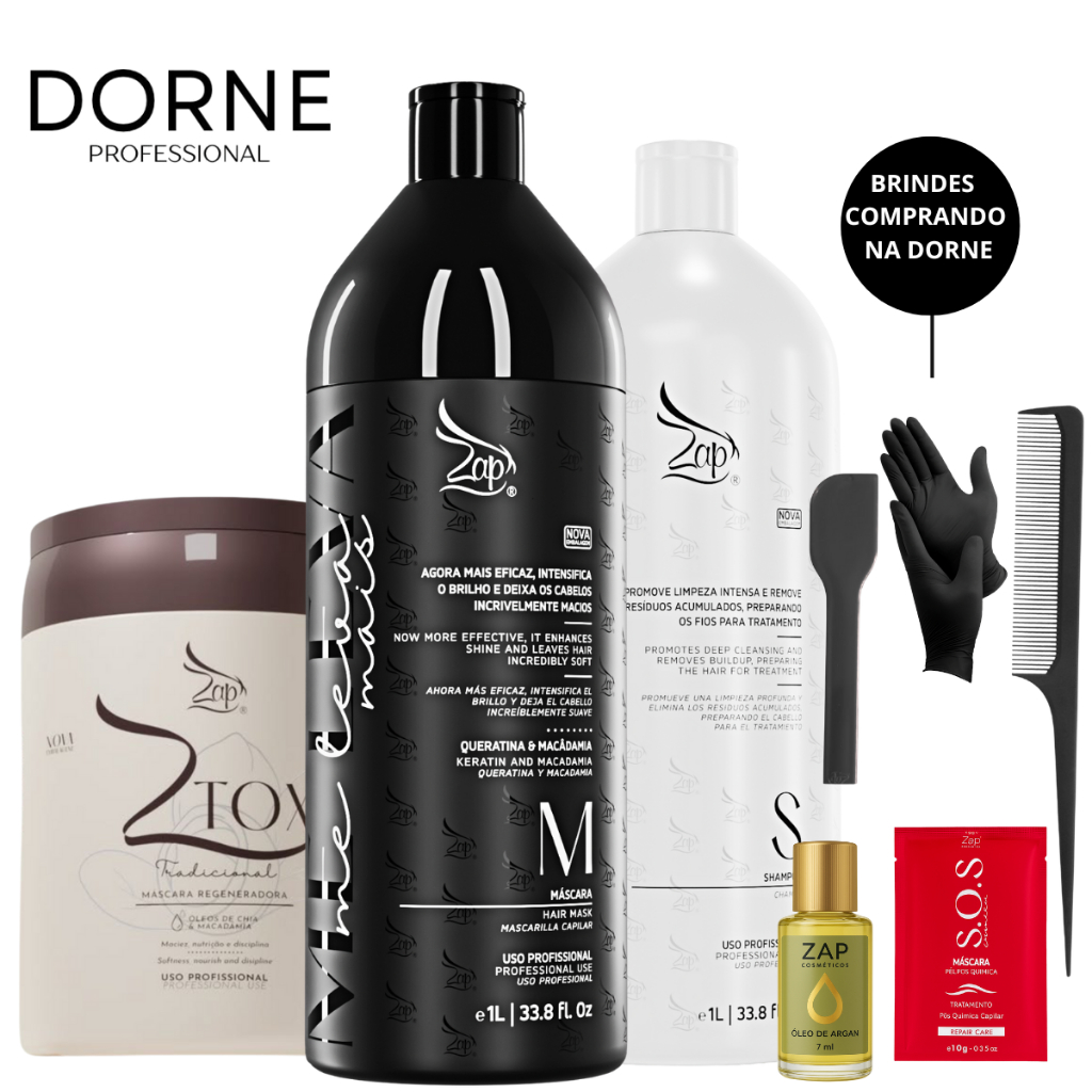 Zap Cosméticos Kit Progressiva Me Leva+ 1 L & Ztox 950g