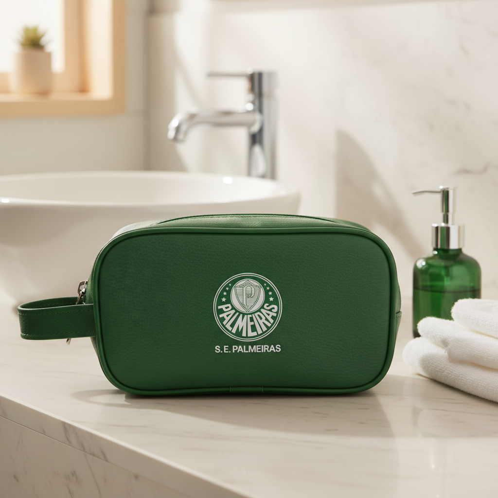 Bolsa Nécessaire Time Palmeiras Futebol Clube Alviverde Oficial Licenciada Sude Porta objetos