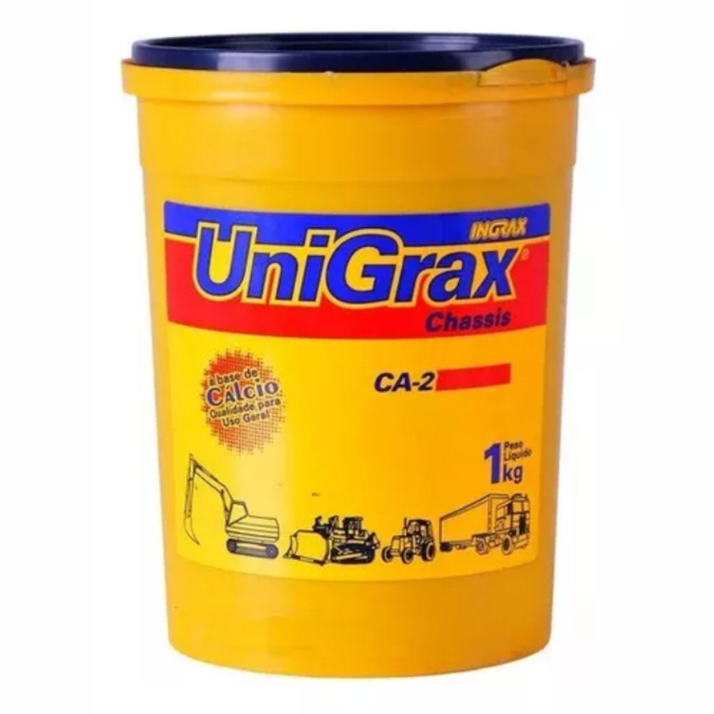 Graxa Castanha Unigrax CA2 1kg Ingrax Lubrificante para Chassi, Mancais e Máquinas