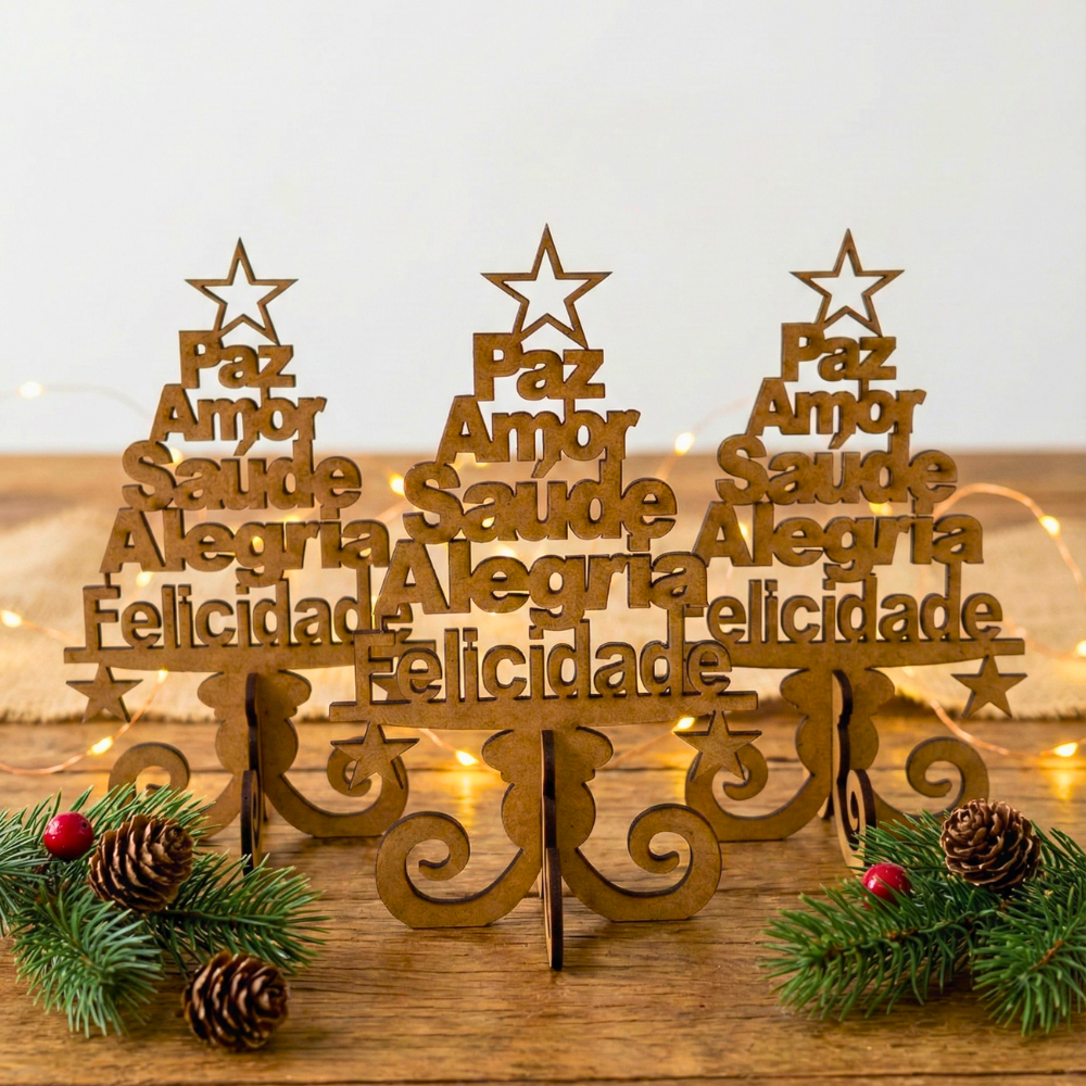 KIT 10 Árvores de natal  MDF enfeite Natalino Lembrancinhas